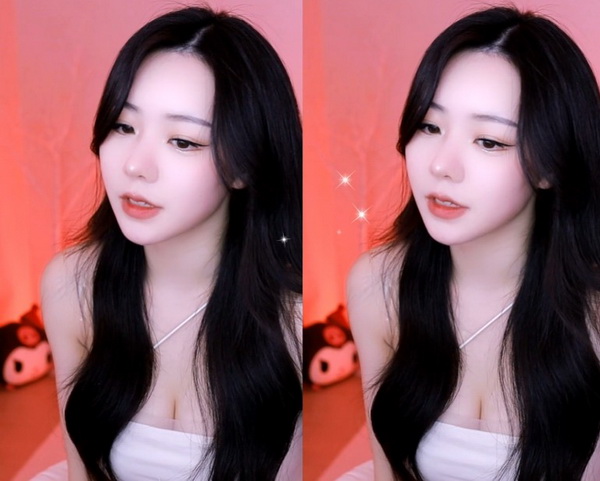 一个在上吃一个在下面敷面膜